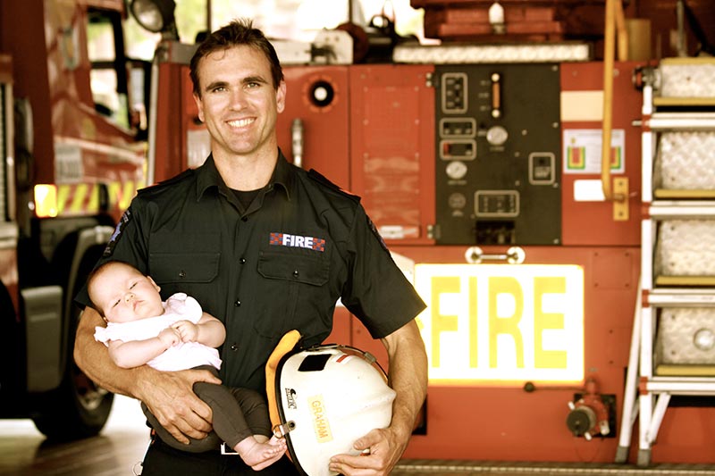 JOEL GRAHAM on duty at SAMFS with daughter Savannah